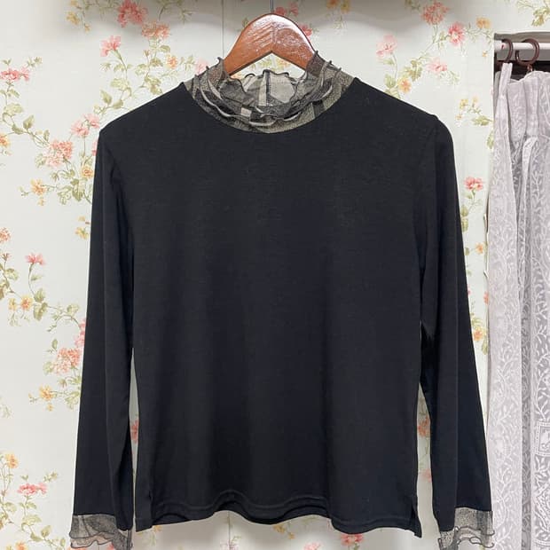 시스루 포인트 롱슬리브