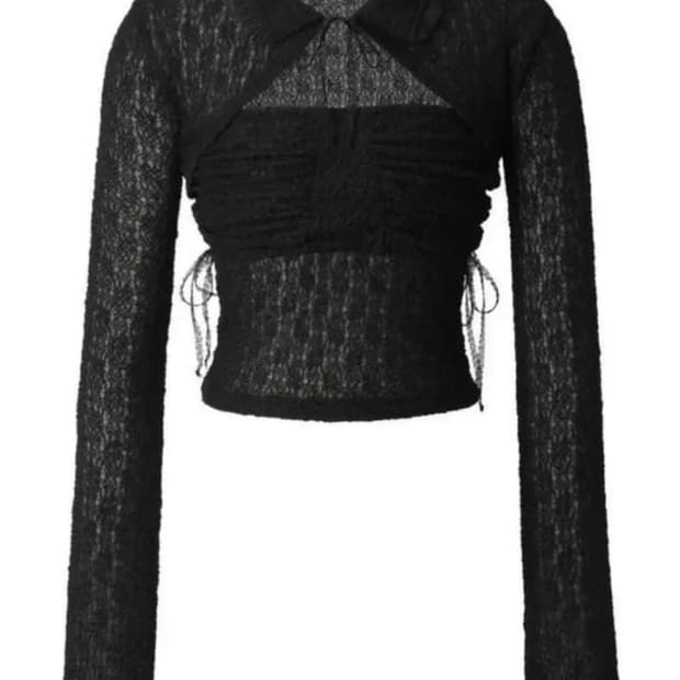 쓰리타임즈 디어 블라우스 블랙 S