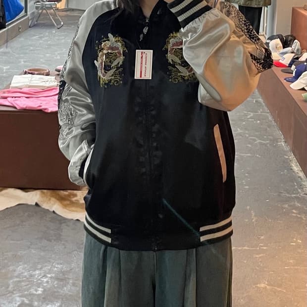 JPN빈티지 잉어자수 스카잔 자켓 H1919