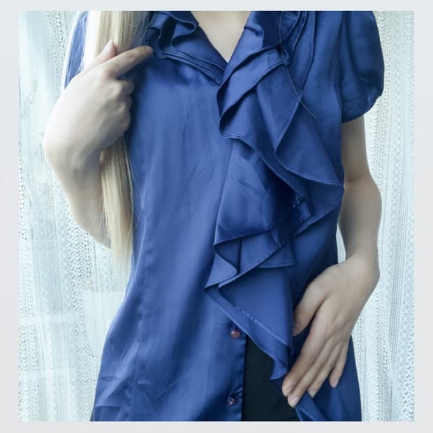 Royal Blue Blouse 블루 블라우스