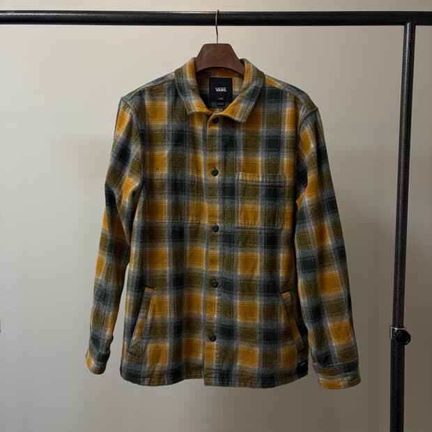 (L) Vans 반스 클래식핏 옐로우 체크 플란넬 셔츠