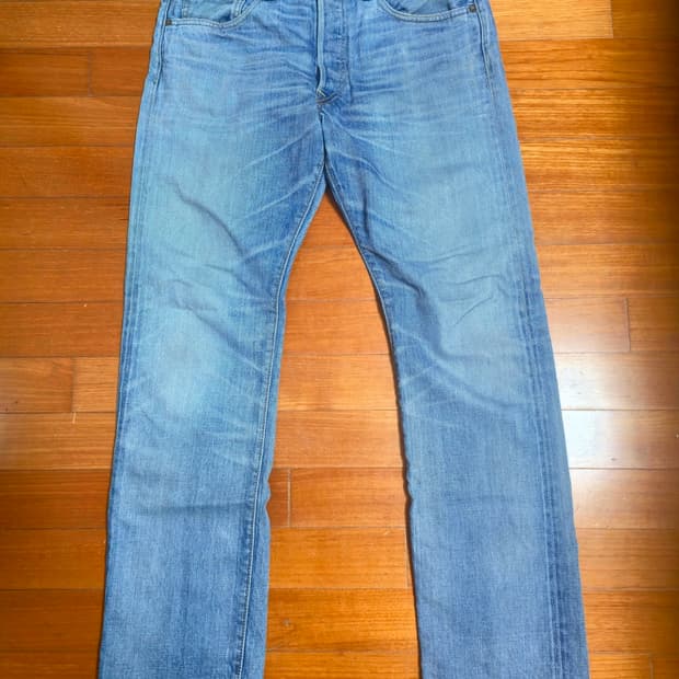 rrl 힐 탑 워시 로우 스트레이트 워싱데님 32/30