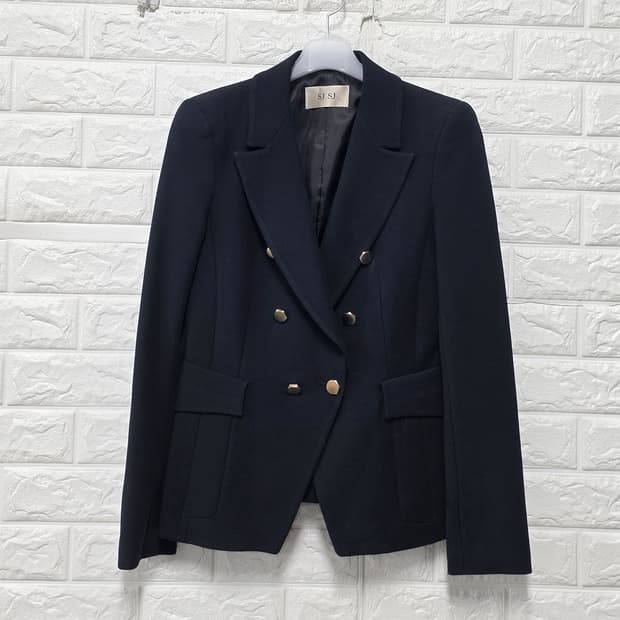 한섬 SJ SJ 블랙 더블 버튼 블레이저 S