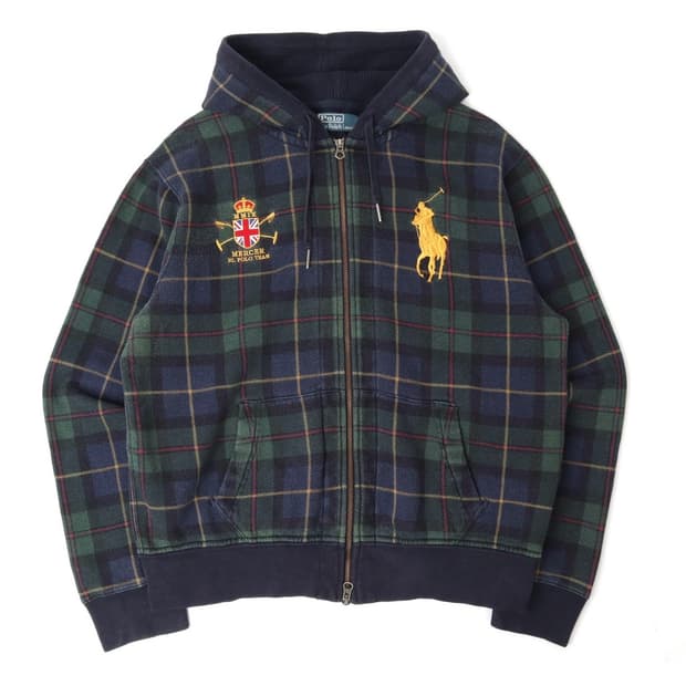 폴로 랄프로렌 빅포니 블랙와치 후드집업