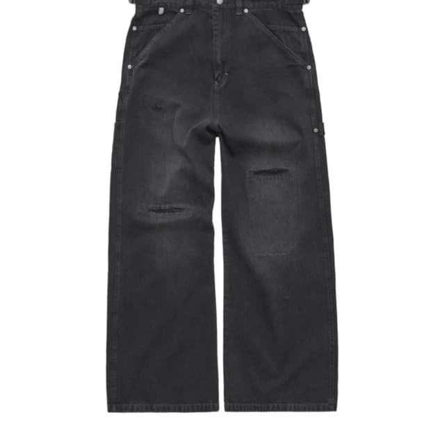 2 3 4 폴리테루 데미지드 카펜터 팬츠 워시드 블랙 새제품 판매