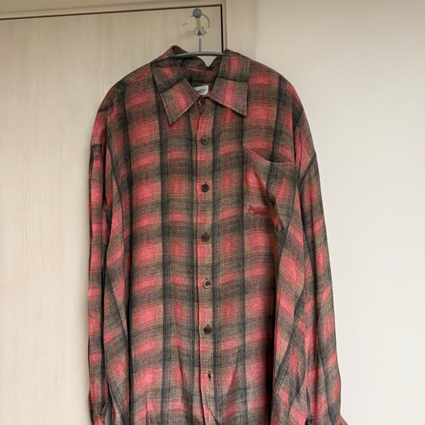 아워레가시 빅럼버체크 셔츠 46사이즈