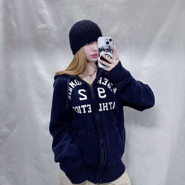 아베크롬비 다크네이비 후드집업 