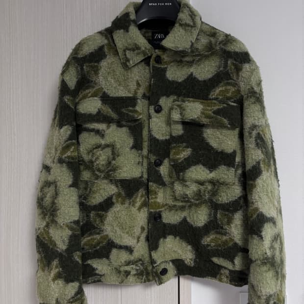 L 자라 플라워 울 자켓