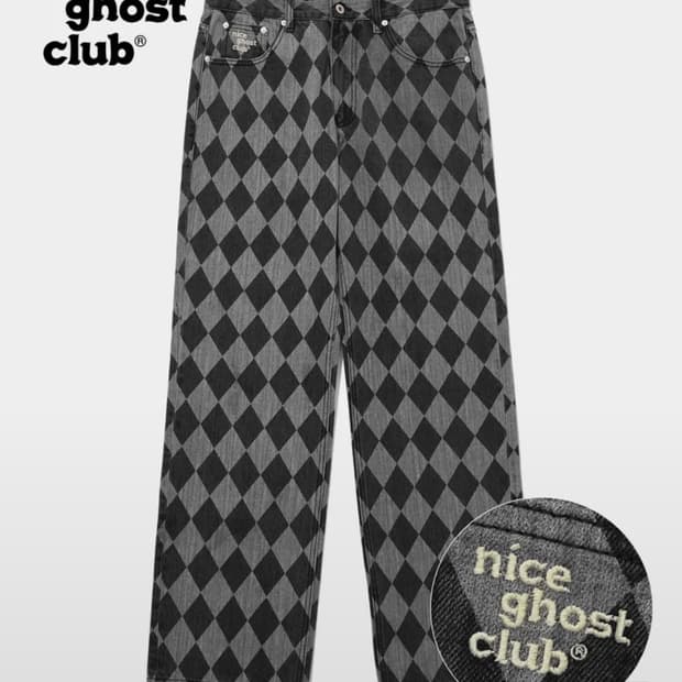 Stone washed checkboard jaen