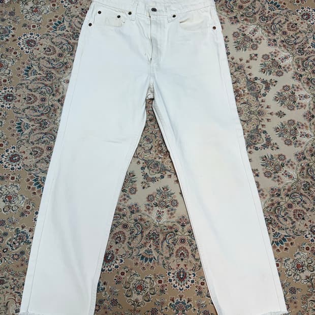 리바이스509 크림 슬림핏 30size