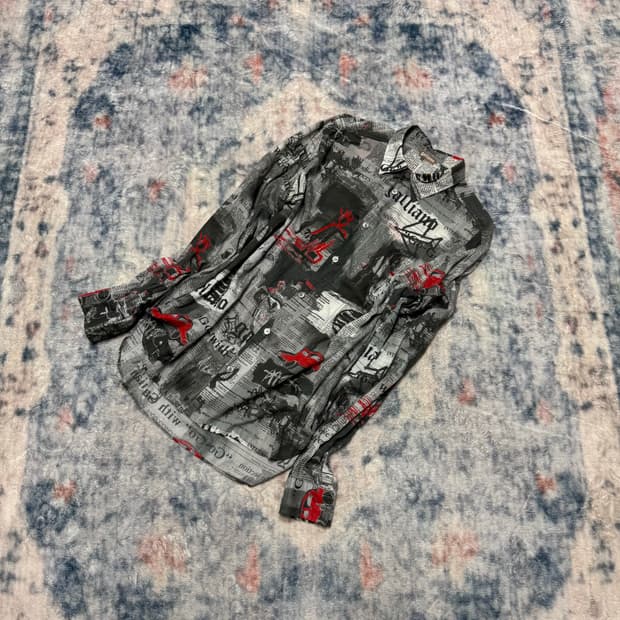 John galliano archive newspaper shirts