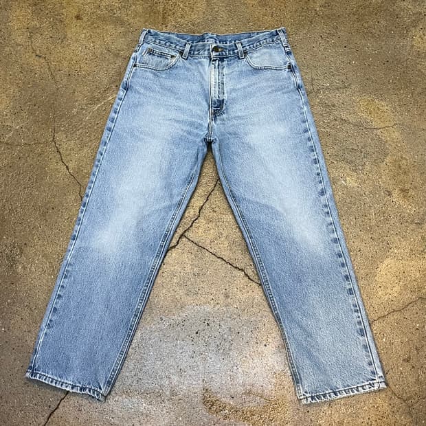 미국 빈티지 칼하트 연청 데님 청바지