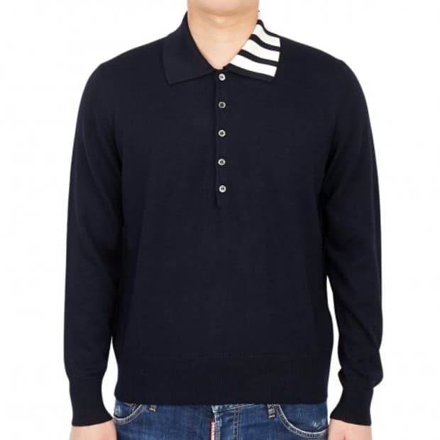 톰브라운 메리노울 카라 포바 폴로 니트 5
