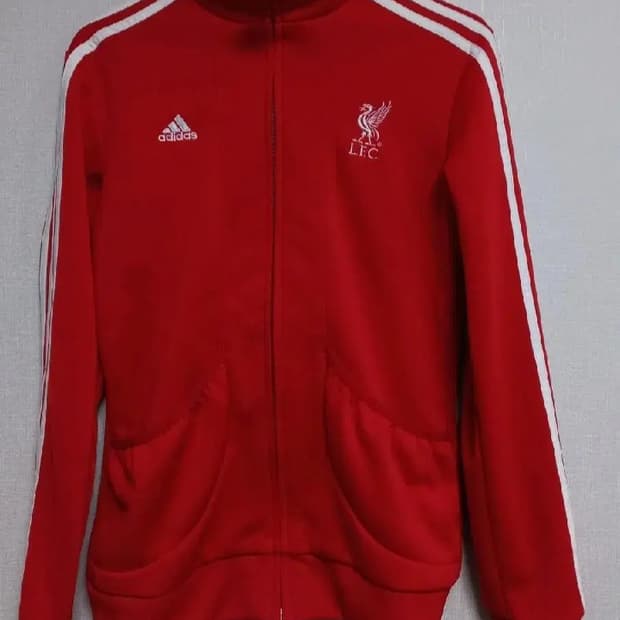 아디다스 리버풀 빨강 빨흰 빨간 트랙탑 저지 져지집업 100/L