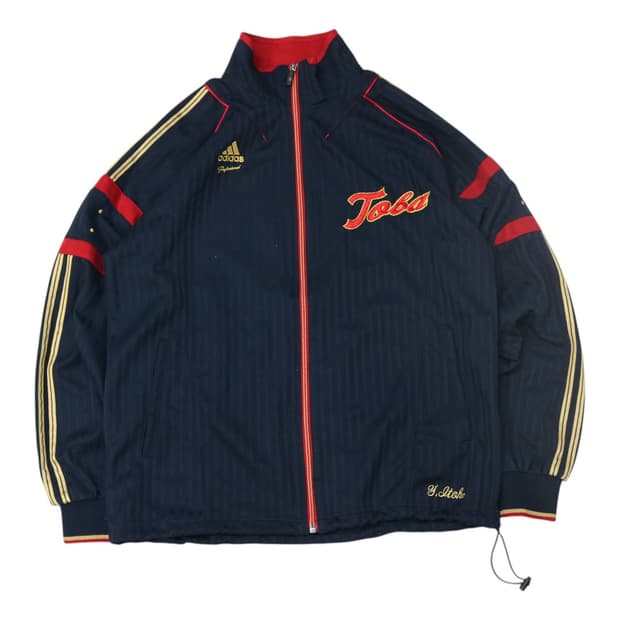 아디다스(Adidas) 프로페셔널 빈티지 네이비 골드 웜업 트랙탑 (M)