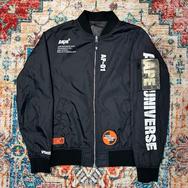 [L] 베이프 에이프 리버시블 MA-1 항공자켓
