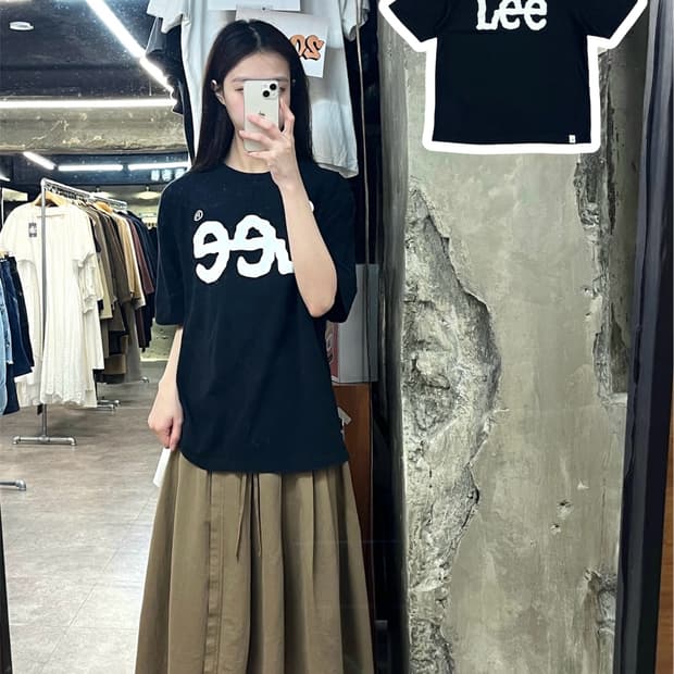 리 빅로고 반팔티 블랙 M #csz3920