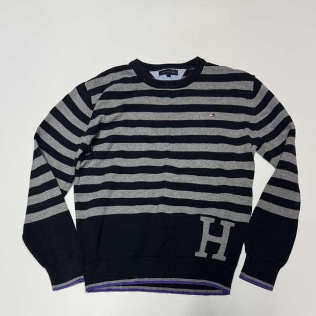 여성 타미힐피거 스트라이프 H 롱슬리브