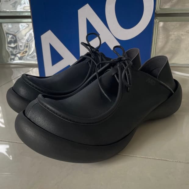 AAO Re:getA BOLD SHAPE 2hole shoes black