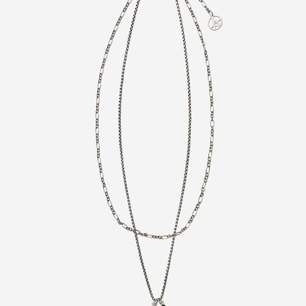 알렌느 DOUBLE CROSS LAYERED NECKLACE BLACK(