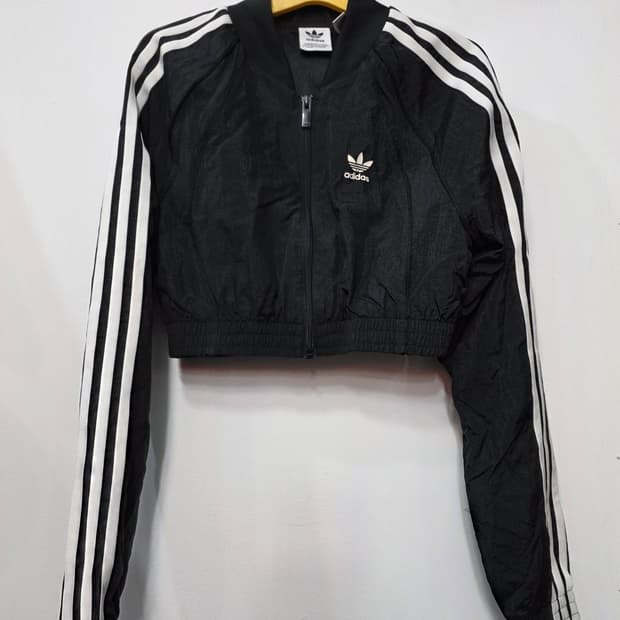 아디다스 여성 크롭 트랙탑