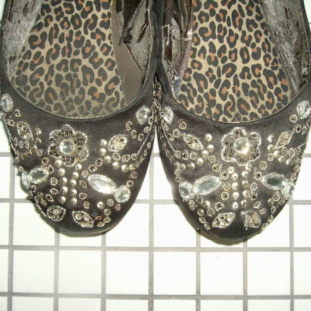 Beaded Jeweled Ballet Flats