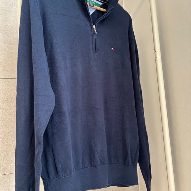 타미힐피거 골프 하프집업 니트