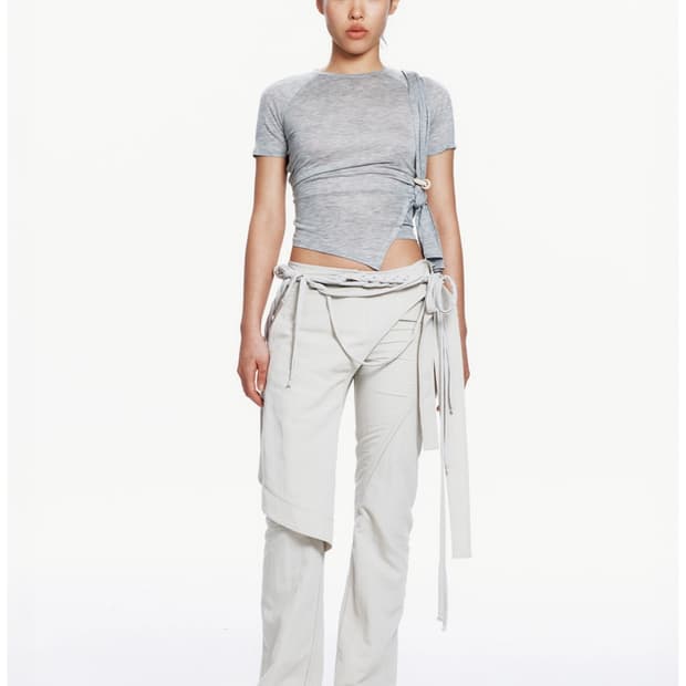 Tied Asymmetric T-shirt
