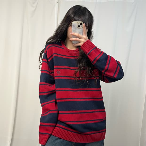 Polo Chaps red striped knit 