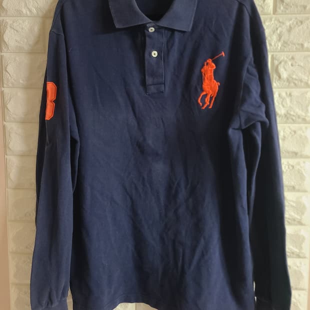 폴로 랄프로렌 네이비 긴팔 카라티 XXL