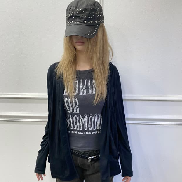 Y2K Chic Mood Black Cardigan