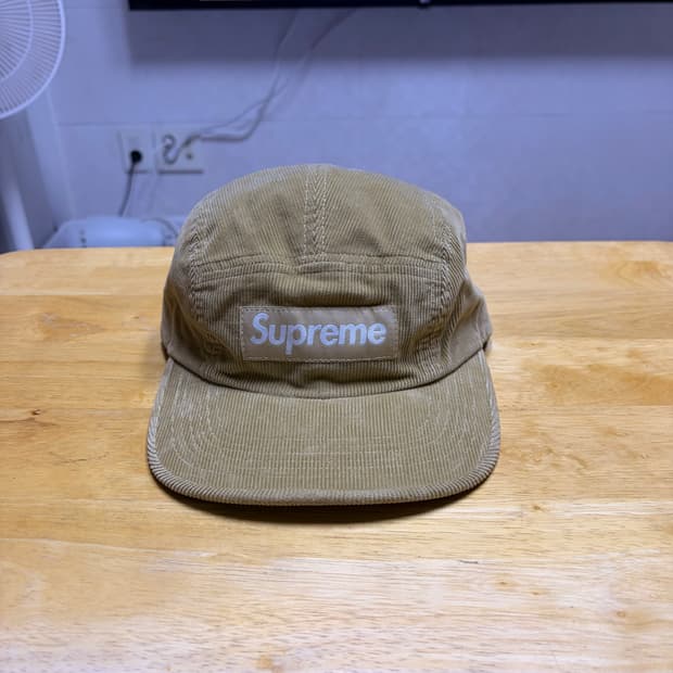 슈프림 코듀로이 캠프캡 베이지 23FW