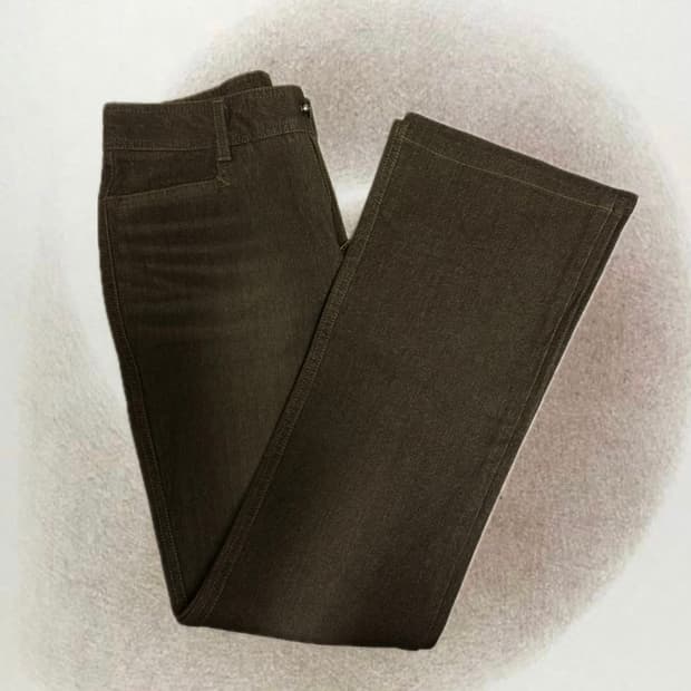 빈티지 브라운 워싱 데님 부츠컷 팬츠