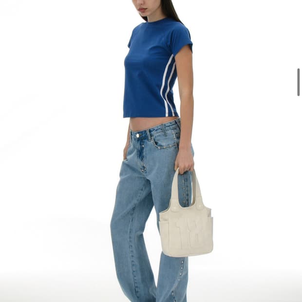 (새제품)PARTIMENTO 스터드 포인티드 진 L