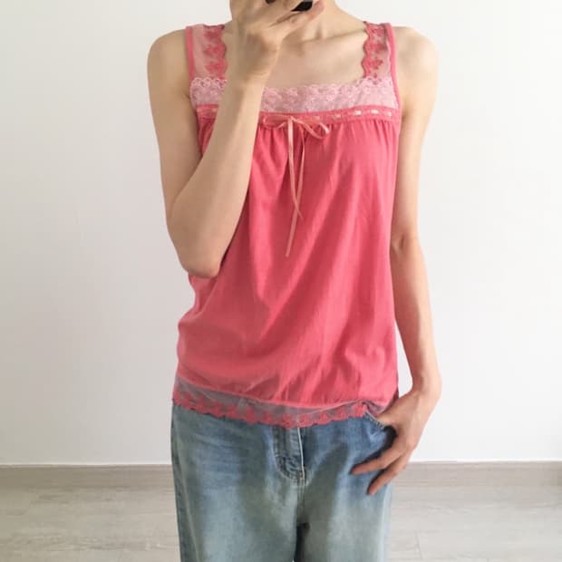 ribbon tie sleeveless