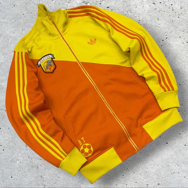[105] 07s 아디다스 부탄 축구 져지 트랙탑 오렌지/옐로우 D741