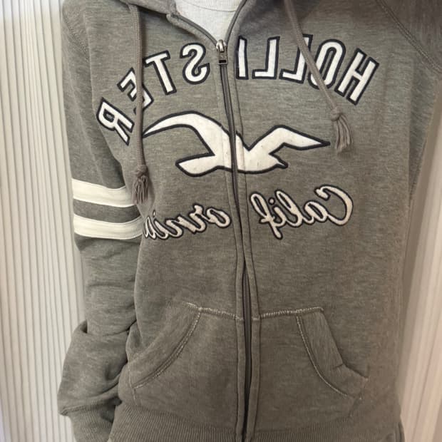 홀리스터 그레이 후드집업 m