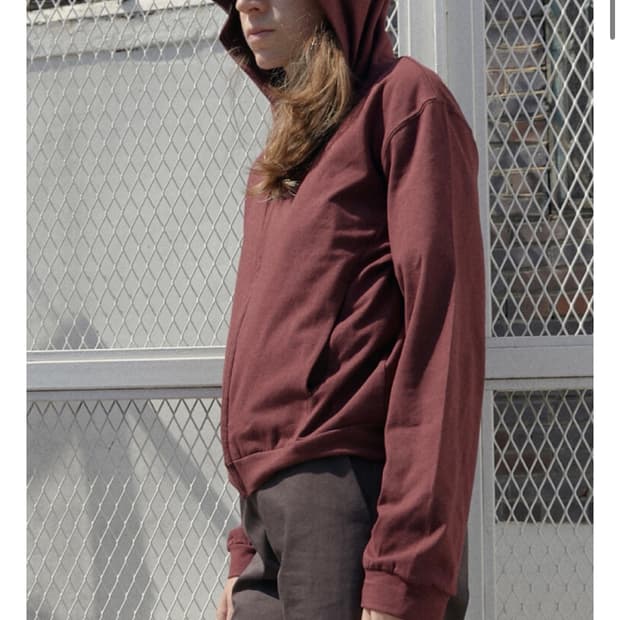 머듈 라운지 후드집업 버건디