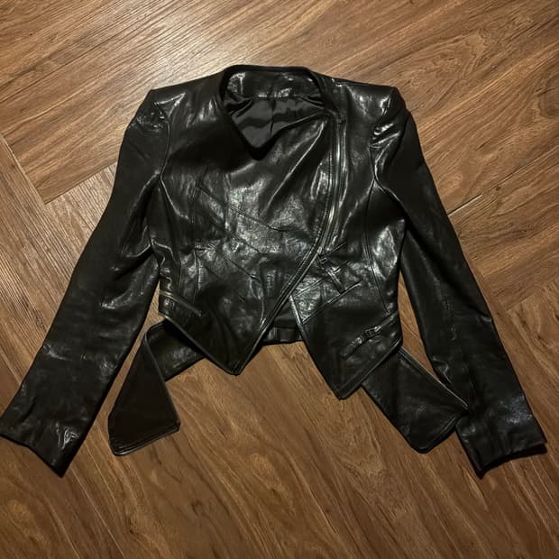 Asymmetric Lambskin Avant-Garde Jacket