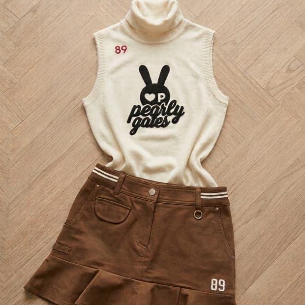 [정품] 파리게이츠(PEARLY GATES) 여성용 큐롯 스커트 (브라운