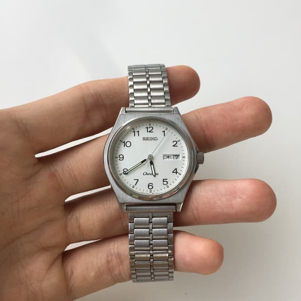 80s seiko chronos arabic index quatz