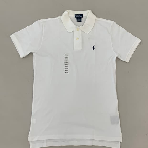 폴로 랄프로렌 보이즈 반팔 카라티 화이트 XL(20)