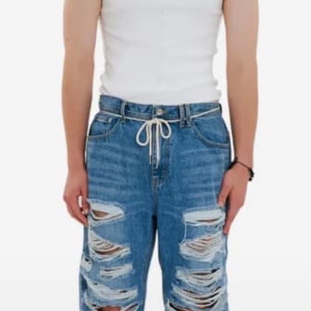 레씨토 디스트로이드 데님 팬츠