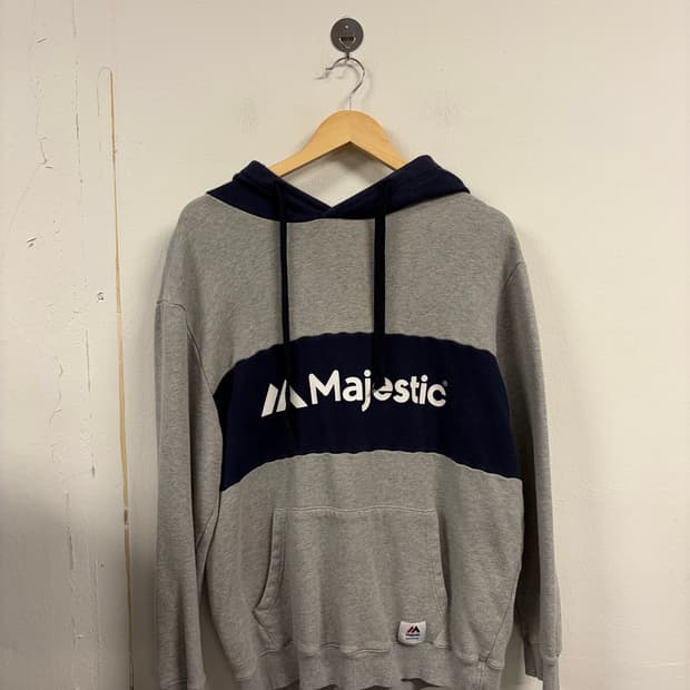 XL) 마제스틱 로고배색 후드티 T424