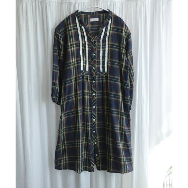 Christmas checkered green dress