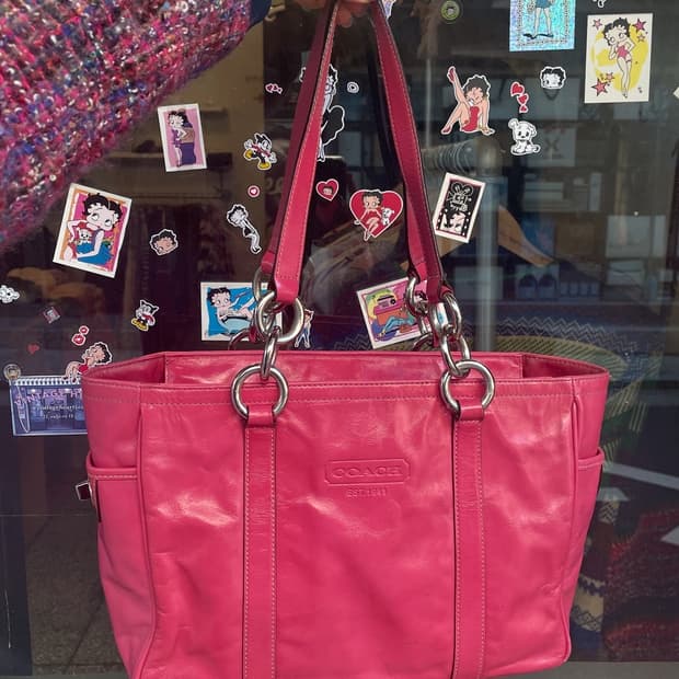 코치 핑크가죽 숄더&토트백 [무배]