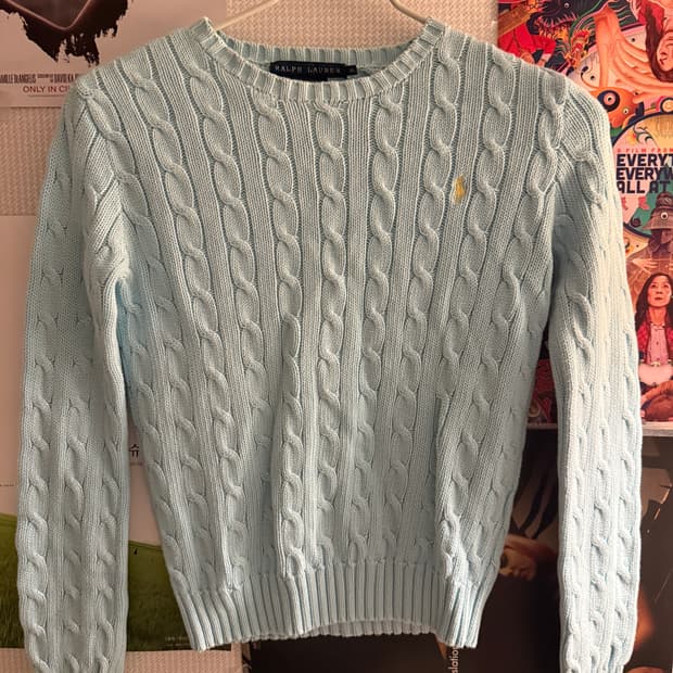 폴로랄프로렌 로고 코튼 니트