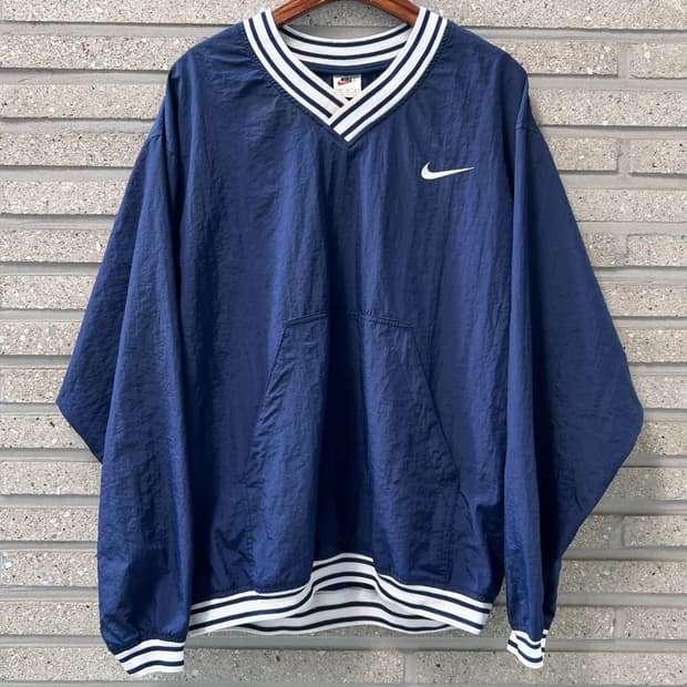 [M]90's 나이키 네이비 나일론 웜업 져지