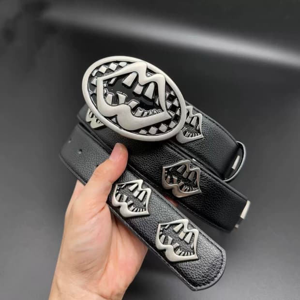 Retro Oil Wax Leather Lip Belt