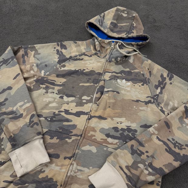 [ 정품/M ] 아디다스 파이어버드 카모플라쥬 후드집업